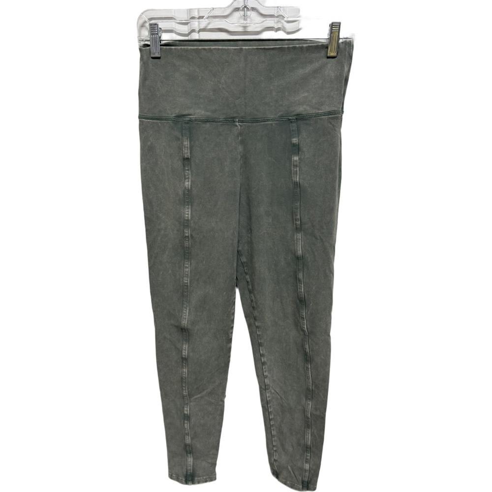 Aerie OFFLINE OG High Waist Legging 7/8 Short Inseam Green Large Acid Wash